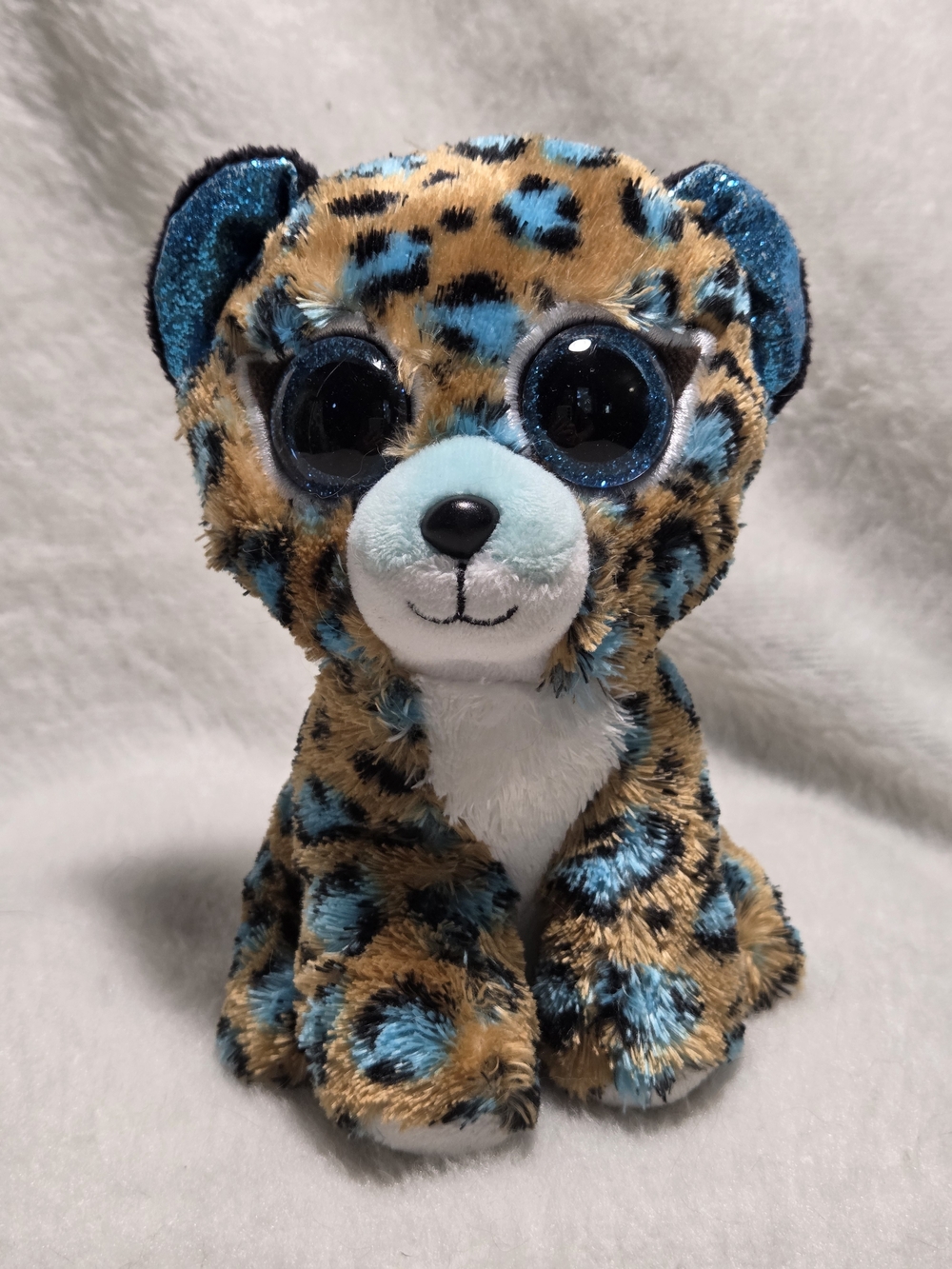 COBALT Ty Beanie Boos Leopard Brown with Blue Spots 6" NO HANGTAG